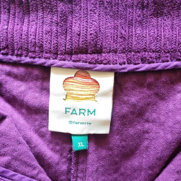 Farm Rio Corduroy Burgundy Wide-leg Trousers Womens XLarge - Picture 6 of 15